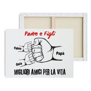 Tela 20x30cm PAPà migliori amici per la vita